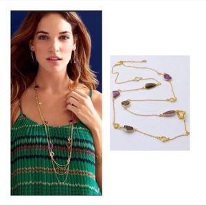 Stella & Dot Pippa Station Gem Necklace